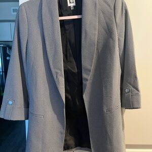 Anne Klein Black and White Checkered Blazer